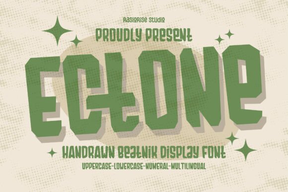 Ectone: A Unique Beatnik Display Font for Retro Branding