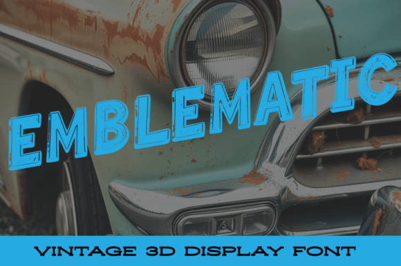Emblematic: A Vintage 3D Typeface for Bold Editorial Design