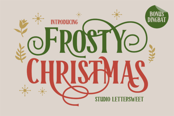 Frosty Christmas: A Festive Display Font for Holiday Designs