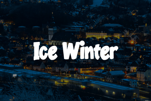 Ice Winter Typeface: A Frosty Display Font for Winter Crafts