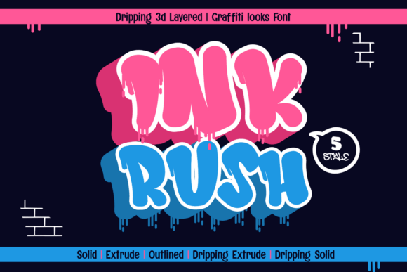 Ink Rush: The Bold Graffiti Typeface for Street-Style Branding
