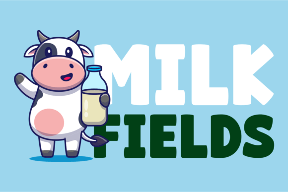 Milk Fields: The Bold Display Font for Handmade Product Labels and Branding