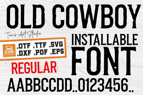 Old Cowboy Regular: A Premium Display Font for Western Crafters