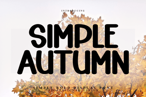 Simple Autumn: A Modern Display Typeface for Editorial Design