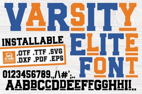 Varsity Elite: The Ultimate Collegiate Display Font for Bold Designs